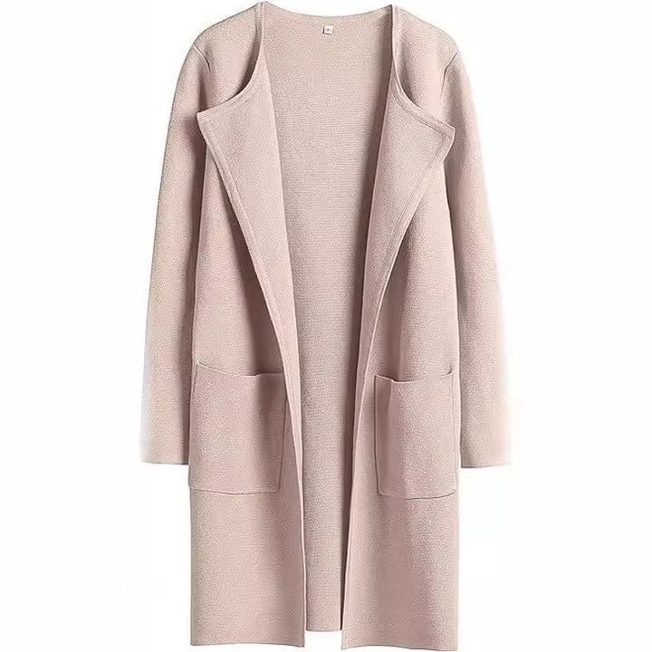 Damen Oversized Strickmantel mit offenen Fronten und praktischen Taschen Drune