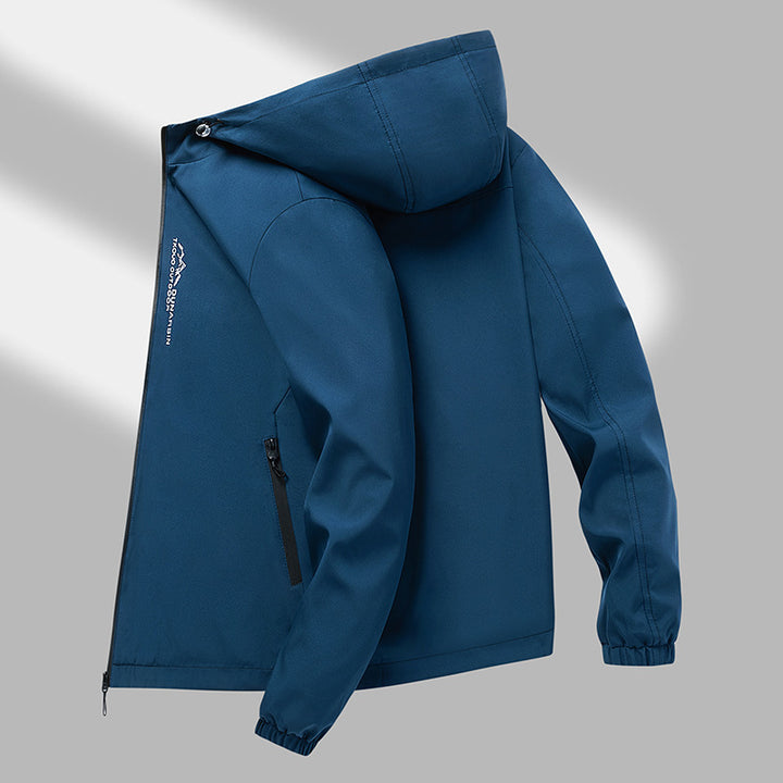 Herren winddichte Softshelljacke mit verstellbarer Kapuze, wasserabweisender Membran und sicheren Reißverschlusstaschen Drune