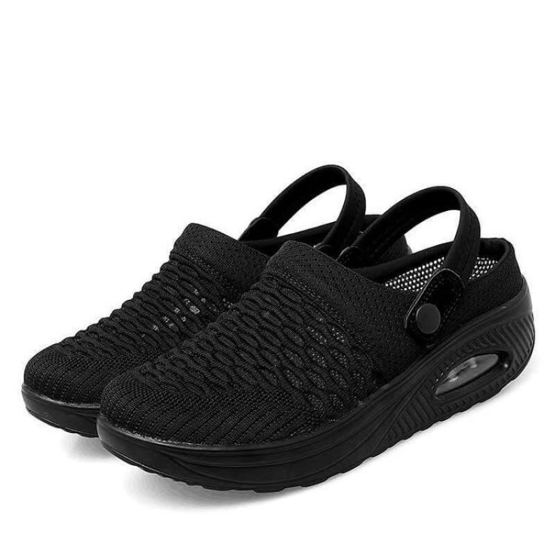 Damen  atmungsaktive Strick-Slingback Sneaker mit Luftpolstersohle Drune