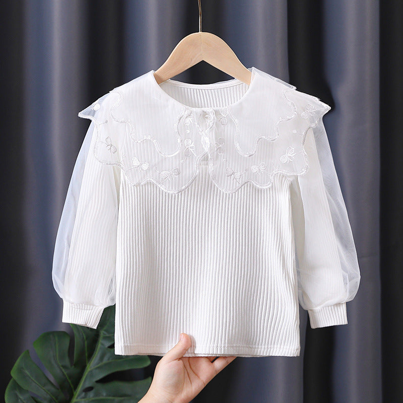 Damen Bluse mit eleganter Spitzenverzierung Drune