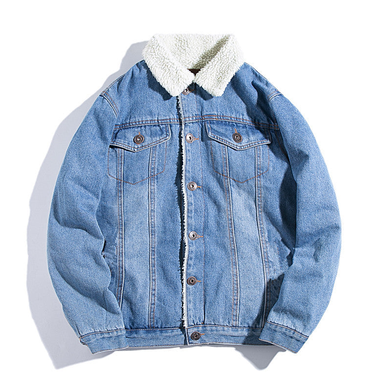 Herren Denimjacke mit warmem Teddyfutter Drune