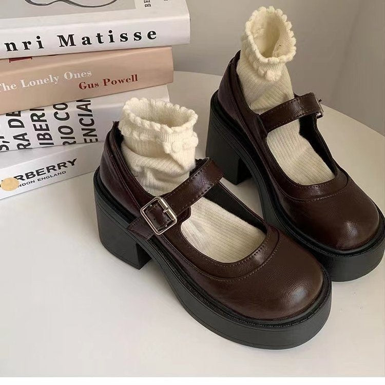 Damen Mary Jane Pumps mit modernem Design und hochwertiger Schnalle Drune