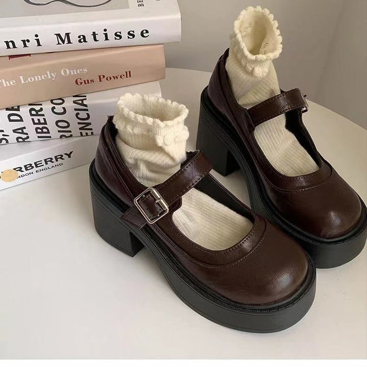 Damen Mary Jane Pumps mit modernem Design und hochwertiger Schnalle Drune