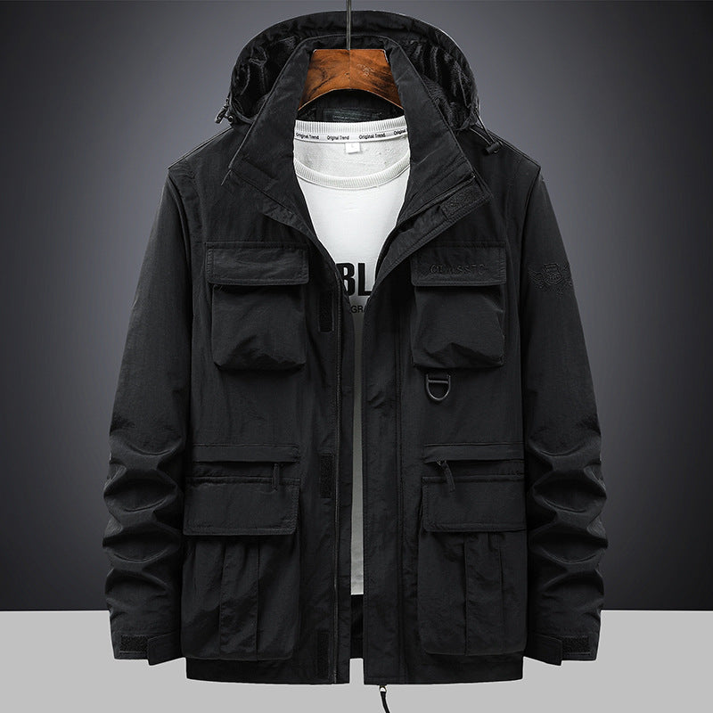 Herren nan multifunktionale Fieldjacke mit Kapuze und zahlreichen Taschen Drune