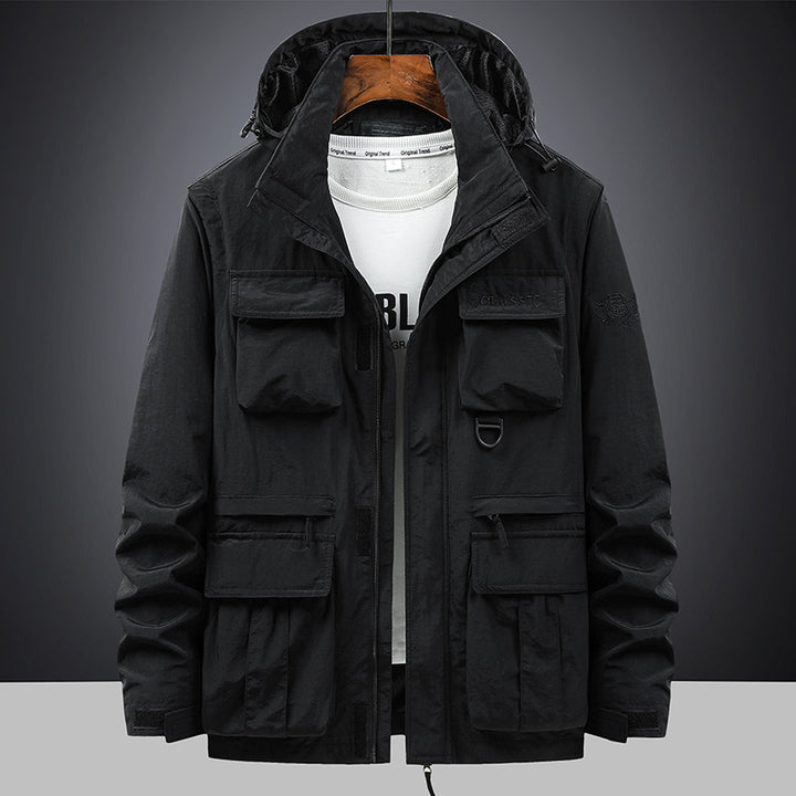 Herren nan multifunktionale Fieldjacke mit Kapuze und zahlreichen Taschen Drune