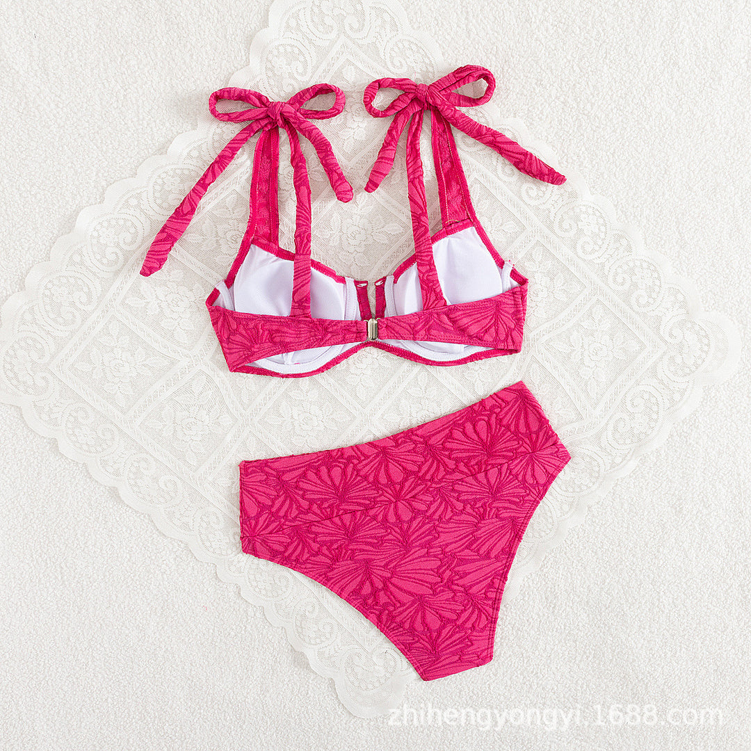 Damen Push-Up Bikini mit verspieltem Schleifen-Design Drune