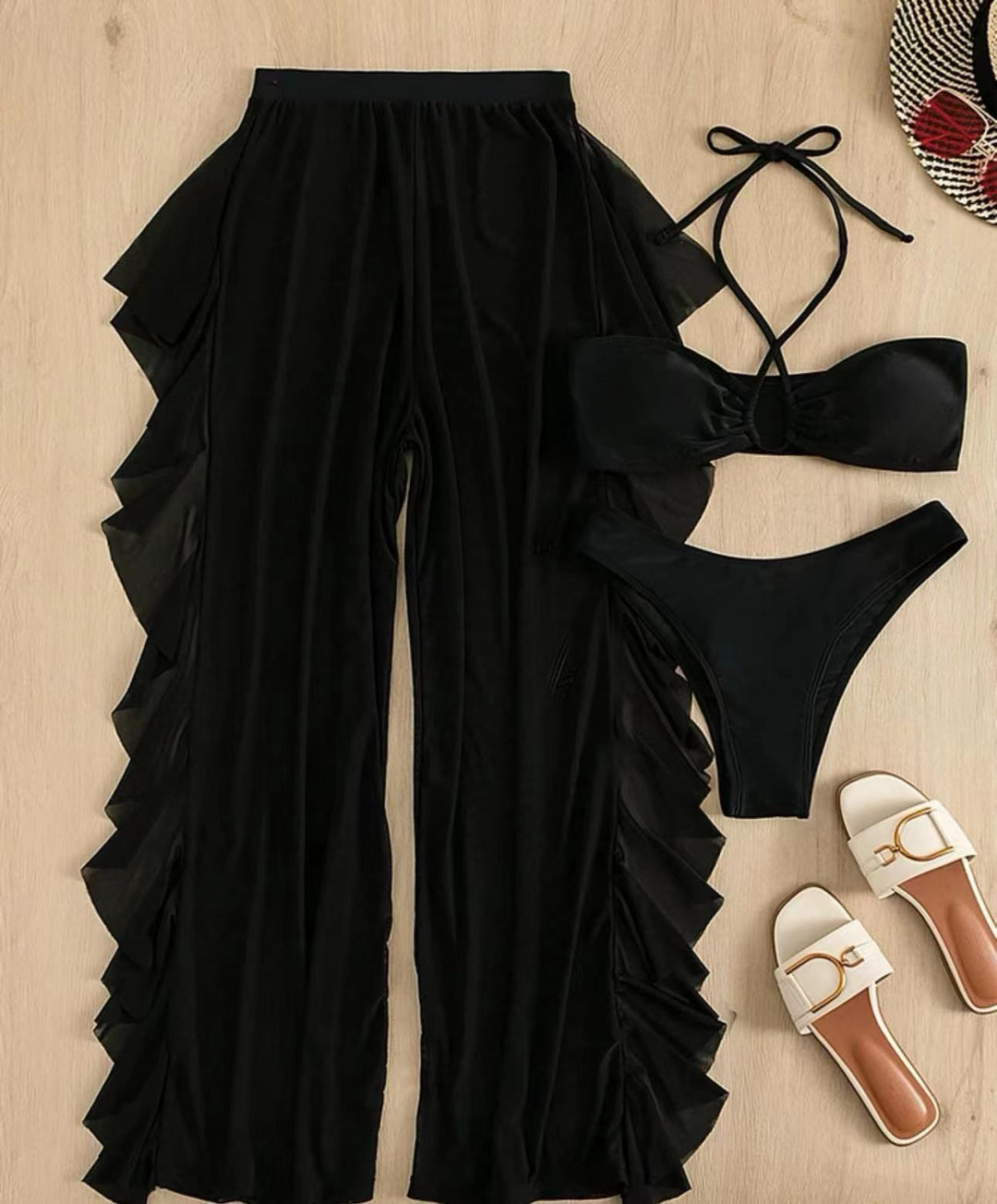 Damen Bikini-Set mit luftiger Rüschenhose Drune