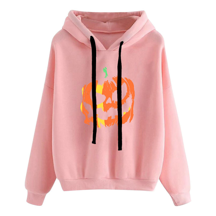 Damen nan lässiger Oversize Kapuzenpullover mit Herz‑und‑Pfotenprint, Kordelzug und gerippten Bündchen Drune