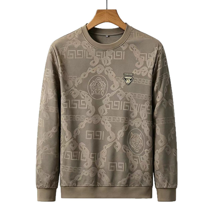 Herren Luxuriöses Langarmshirt mit strukturiertem Design Drune