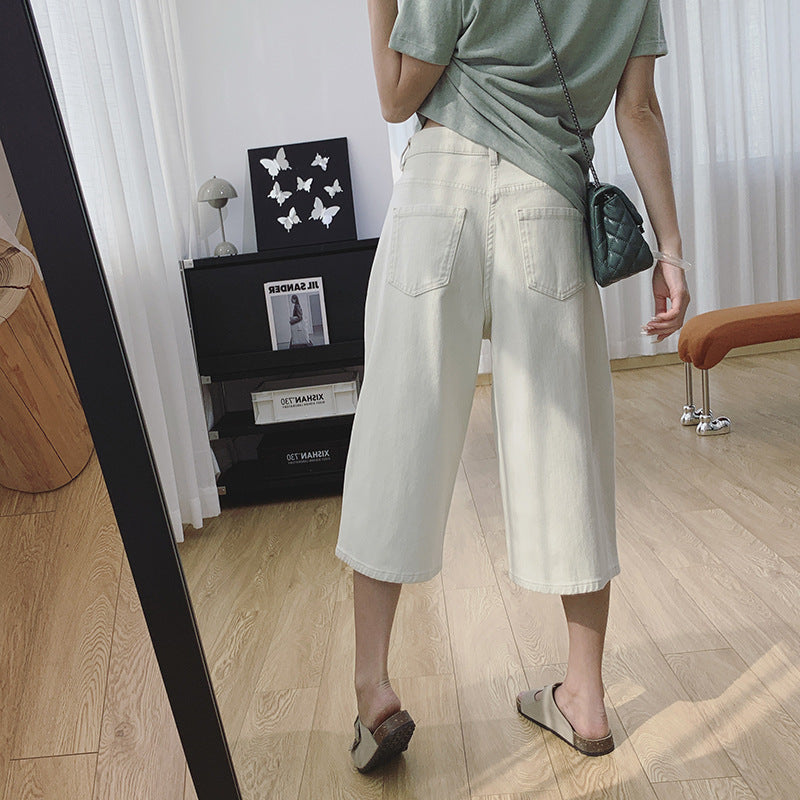 Damen Weite Denim Culottes Drune