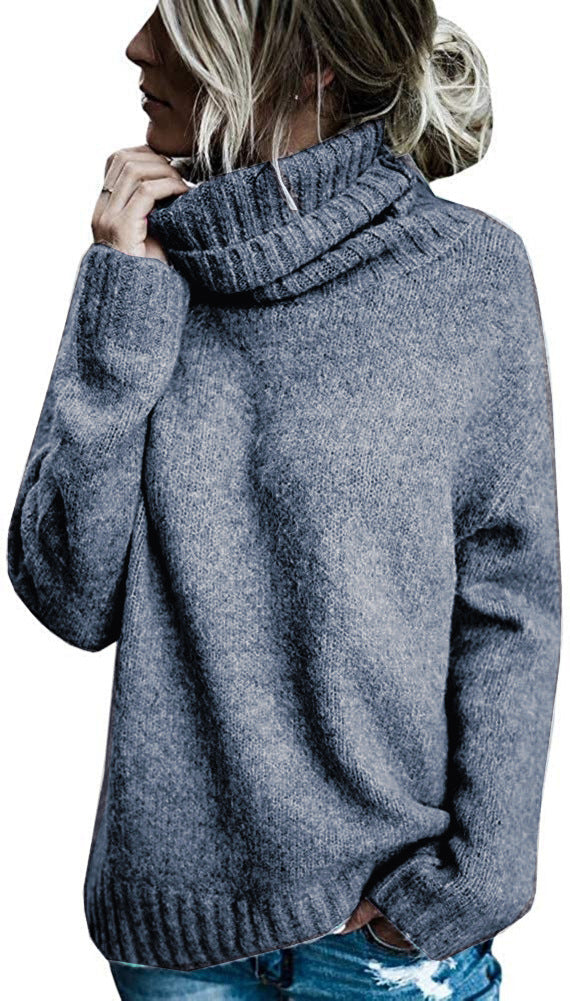 Damen Oversize-Kuschel-Rollkragenpullover aus Feinstrick Drune