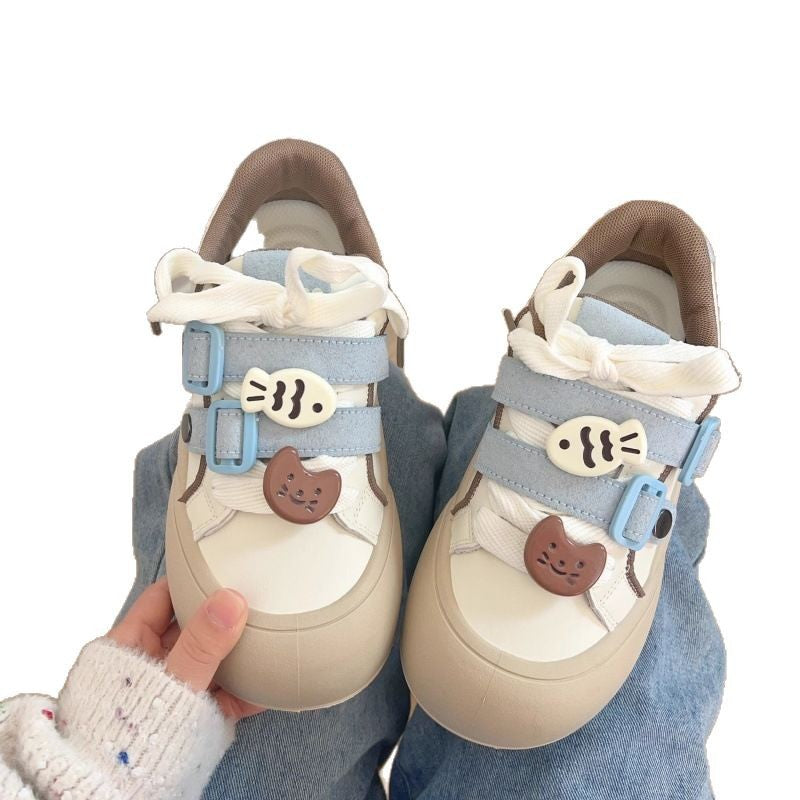 Damen Verspielte Sneakers mit tierischen Applikationen und komfortablem Klettverschluss Drune