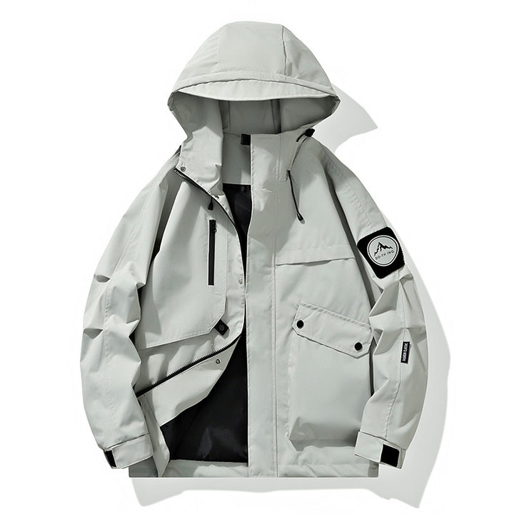 Herren Modularer Regen- und Windparka mit verschweißten Nähten, verdeckten Reißverschlüssen und Utility-Taschen Drune