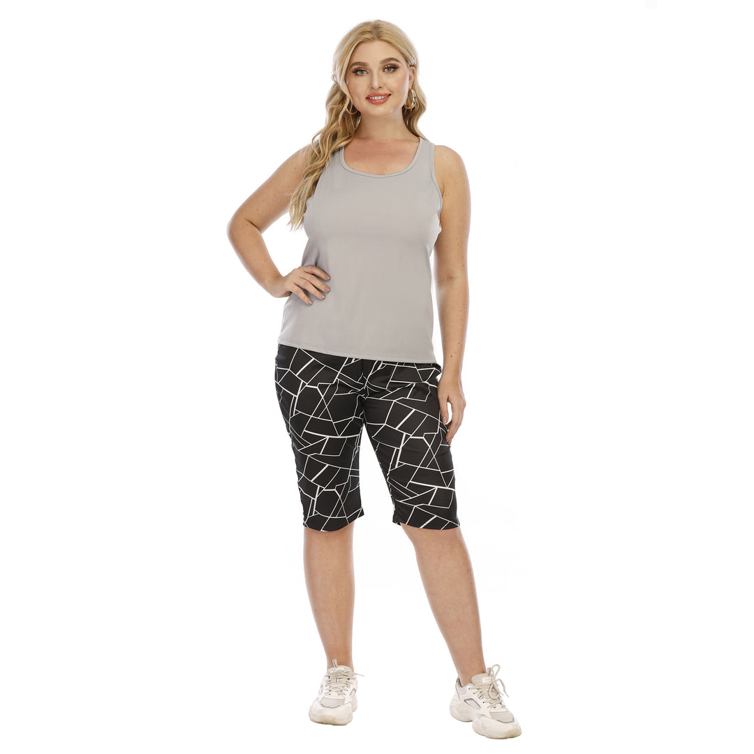 Damen Sportliche Leggings mit geometrischem Muster Drune
