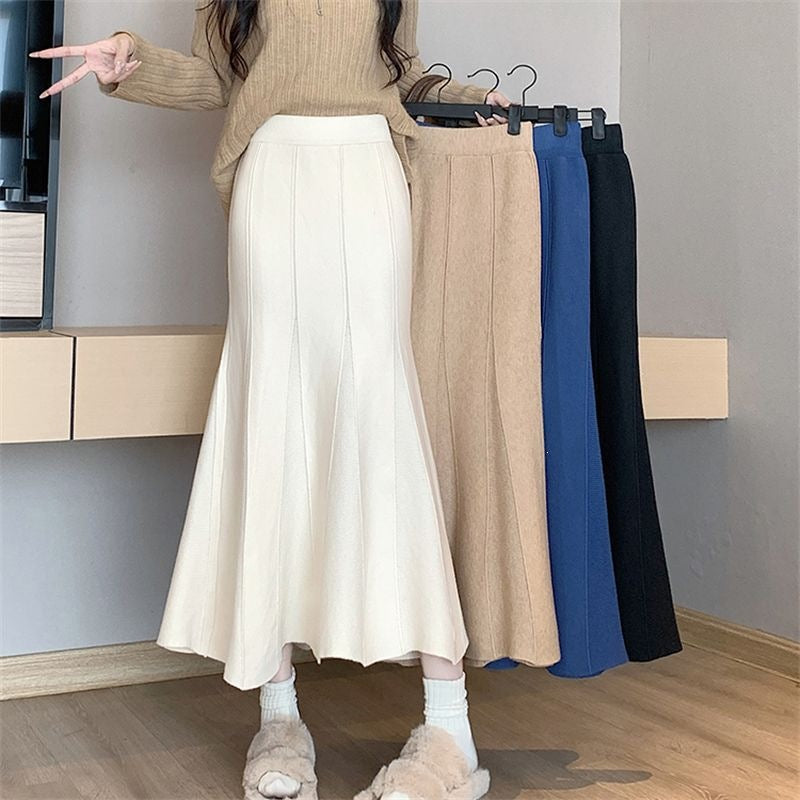 Damen Fließender Maxirock mit eleganter A-Linien Silhouette Drune