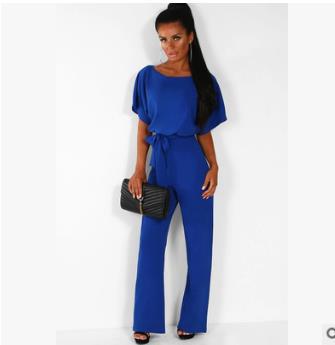 Damen elegantes Set bestehend aus fließender Bluse und weit geschnittenen Hosen Drune