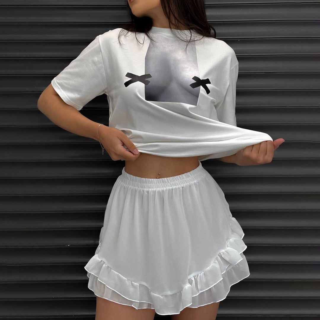 Damen Streetwear T-Shirt Drune