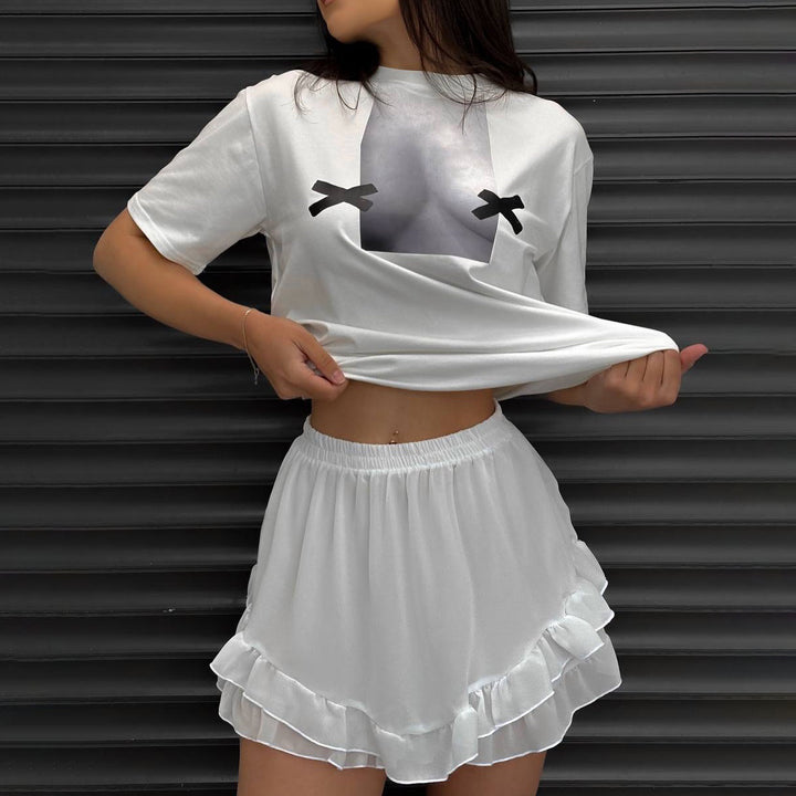 Damen Streetwear T-Shirt Drune