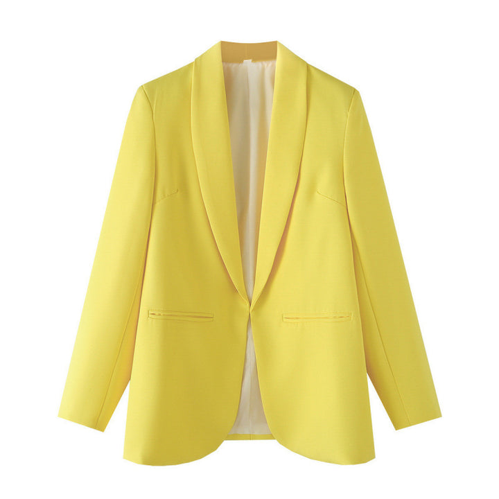 Damen eleganter Blazer mit einzigartigem Schnitt und Taschen Drune