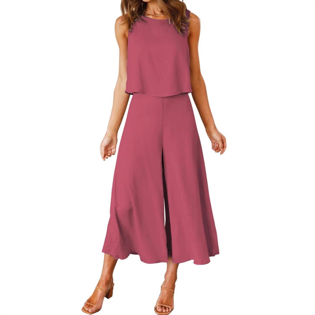Damen bequemer Jumpsuit mit weitem Bein und schulterfreiem Design Drune
