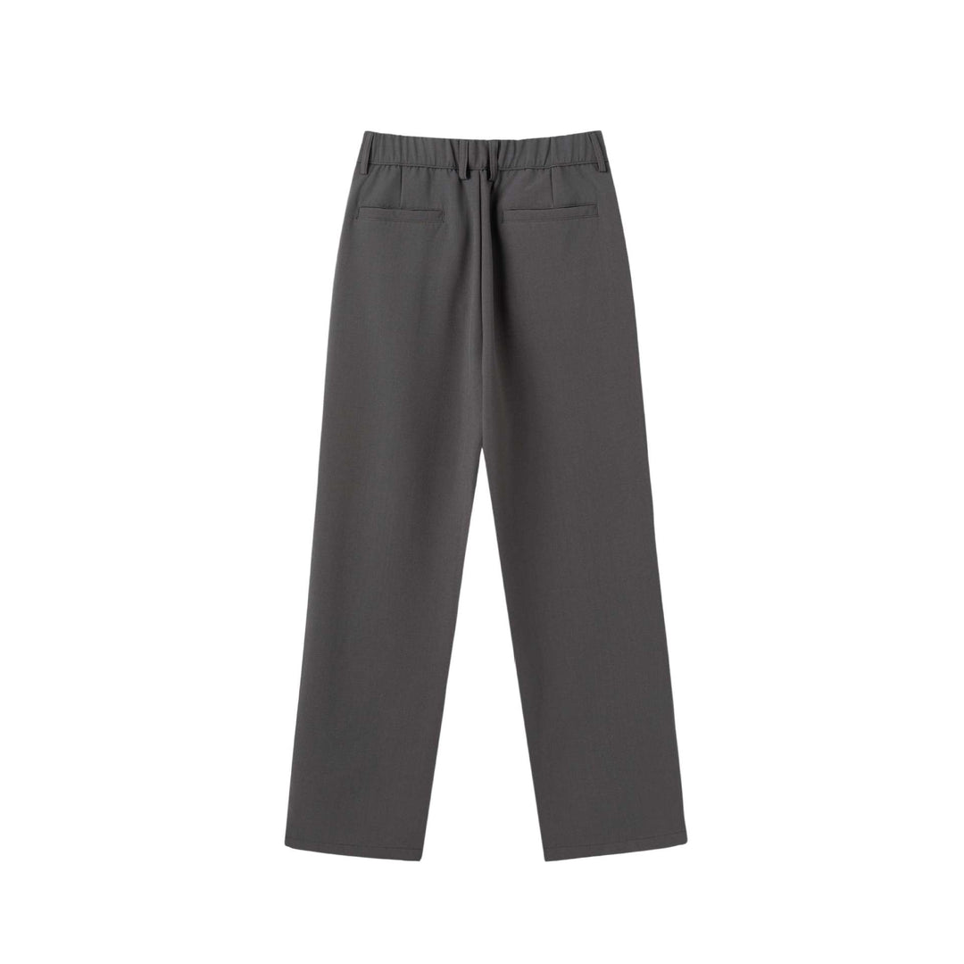 Damen Weite Bundfaltenhose mit hoher Taille und klassischem Bunddetail Drune