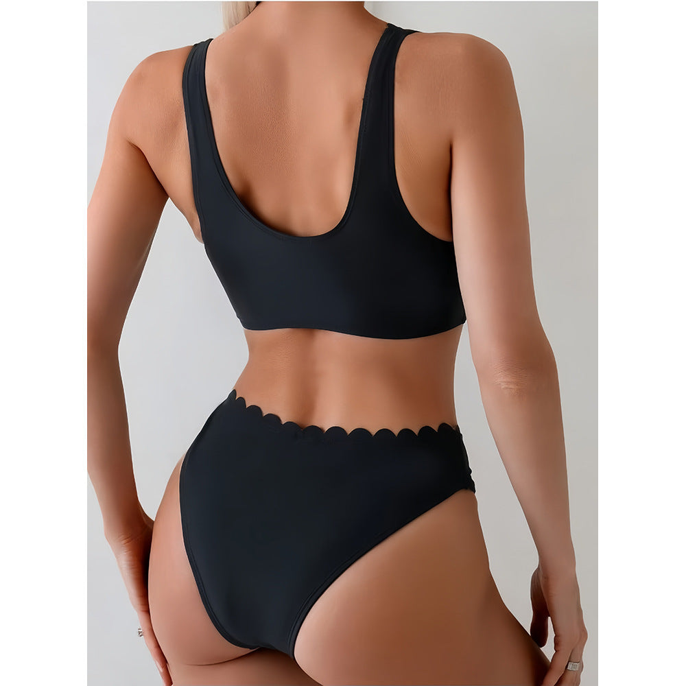 Damen Bikini mit dezentem Wellenmuster Drune