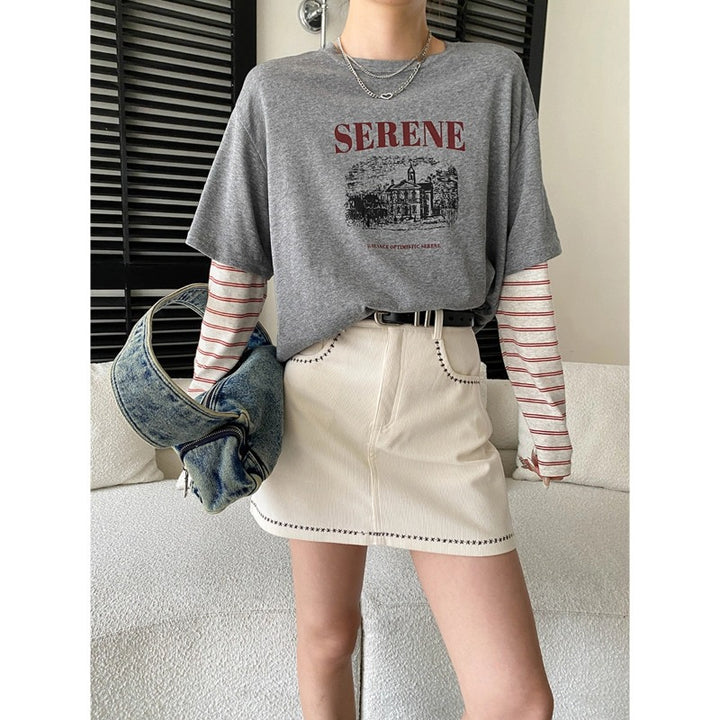 Damen lässige Palazzohose aus weichem Jersey mit praktischen Taschen Drune