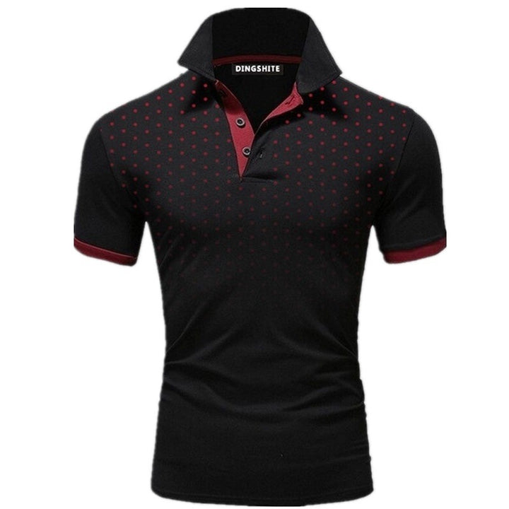 Herren Poloshirt mit modernen Punktdesign und atmungsaktiven Eigenschaften Drune