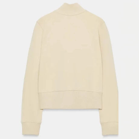 Damen Cropped‑Sweatjacke mit Stehkragen und dekorativem Kordelbesatz Drune