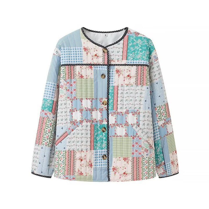 Damen Patchworkjacke mit stilvollem Design und praktischen Taschen Drune
