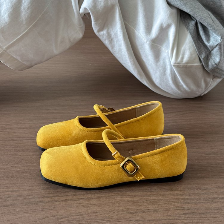 Damen elegante Mary Jane Ballerinas mit modischem Riemchen und komfortablem Fußbett Drune