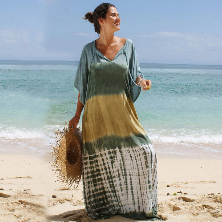 Drune | Bedrucktes Strand-Urlaubs-Bikini-Überwurf-Robe