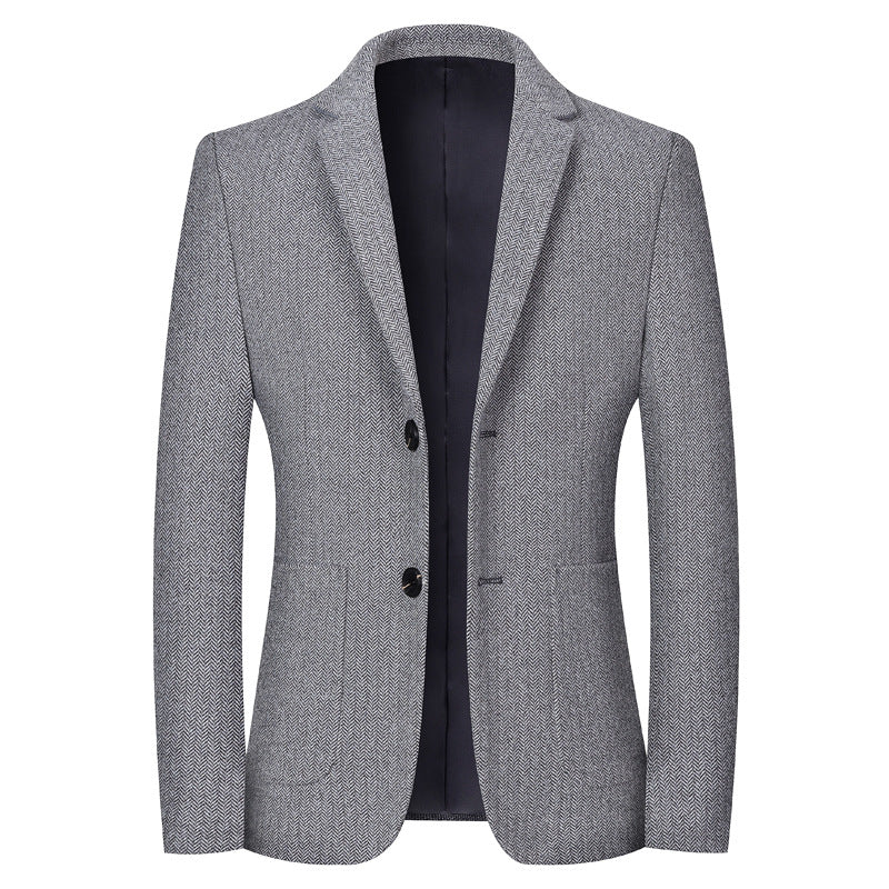 Herren eleganter Freizeitblazer aus hochwertigem Gewebe mit feiner Struktur Drune