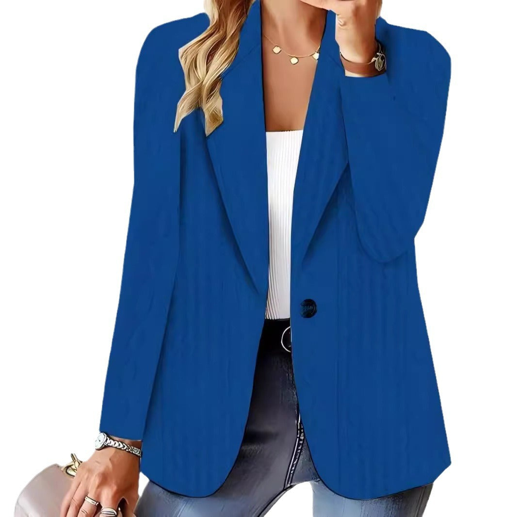 Damen Elegante Strickblazerjacke mit Kabelmuster Drune