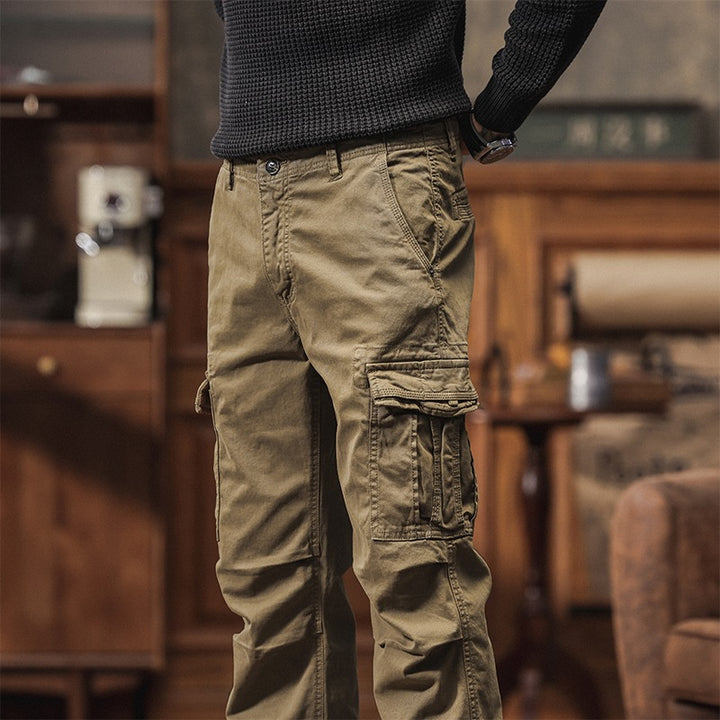 Herren Tapered Utility‑Cargo‑Hose mit Mehrfachtaschen und verstärkten Kniepartien Drune