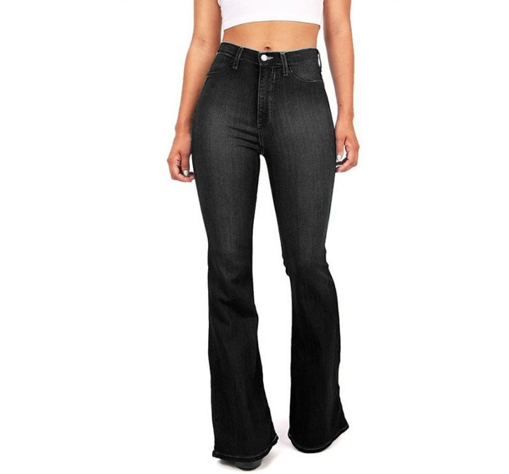 Damen nan Jeans mit hohem Bund und leichtem Schlag Drune