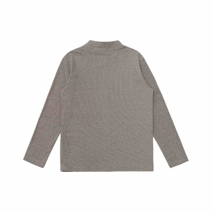 Unisex Feinstrukturierter Knopfcardigan mit Stehkragen Drune