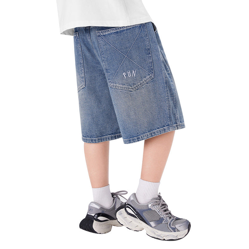 Jungen lässige Denim-Shorts mit einzigartigen Details Drune