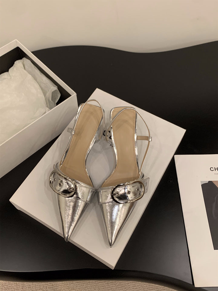 Damen Slingback-Pumps mit modischer Schnalle Drune