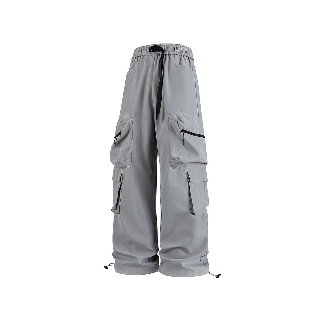Herren Breite Cargo-Hose im Utility-Design mit elastischem Bund, integrierter Gurt und multifunktionalen Taschen Drune