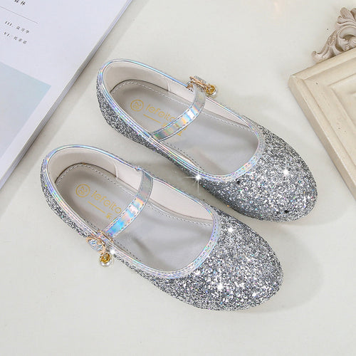 Mädchen Glitzernde Mary Jane Ballerinas mit Perlenapplikation Drune