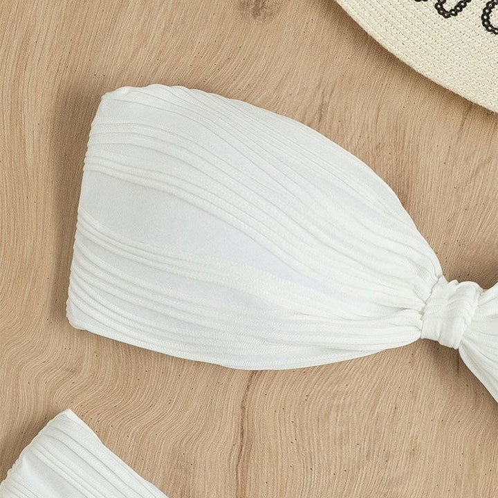 Damen Bandeau-Bikini mit dekorativem Wickeldetail Drune