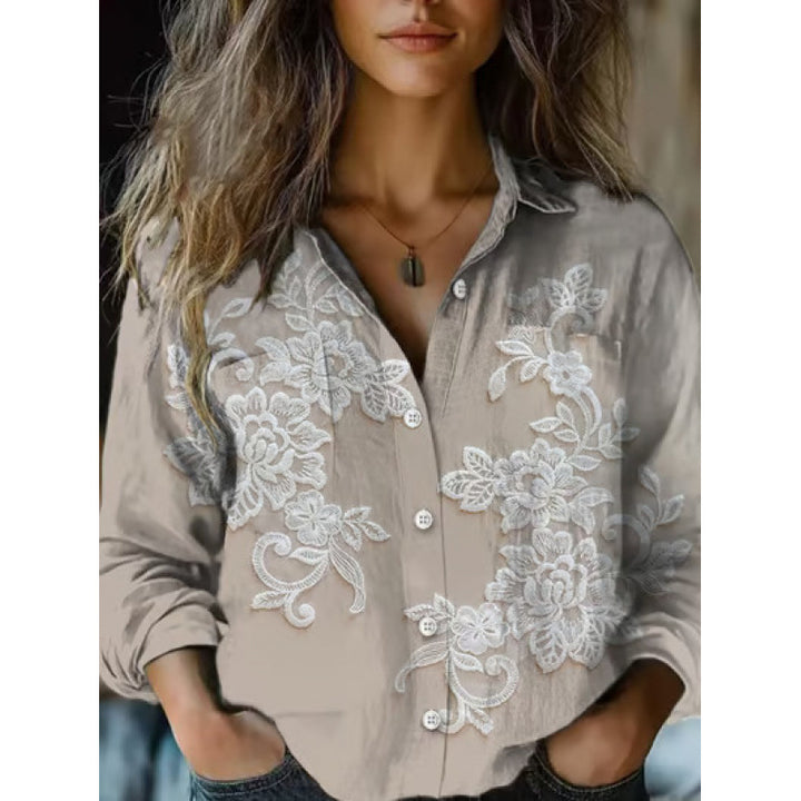 Damen Modische Bluse mit Paisleymuster Drune