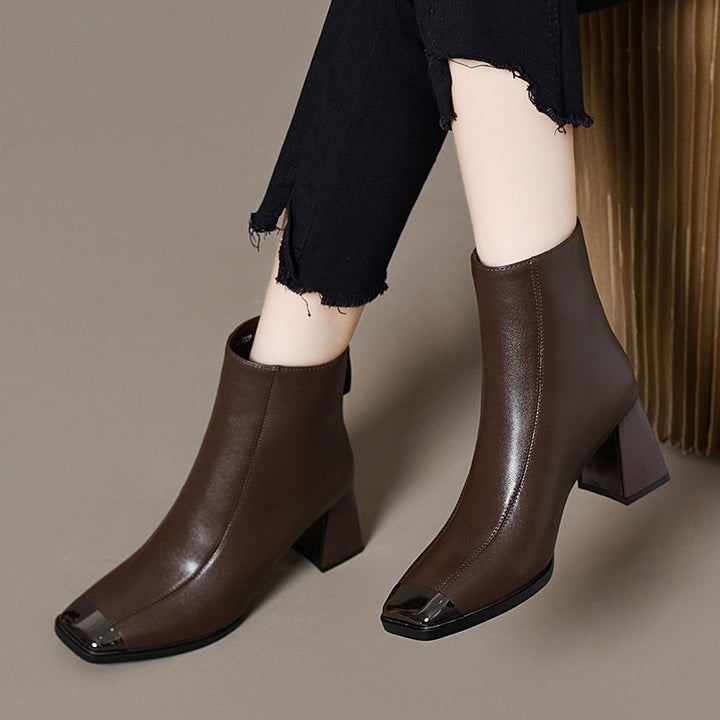 Damen Elegante Ankle Boots mit Hochglanzspitze Drune