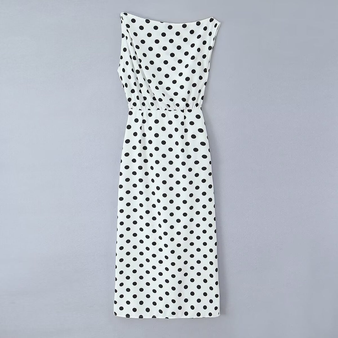 Damen Maxikleid mit trendigem Polka-Dot-Muster Drune
