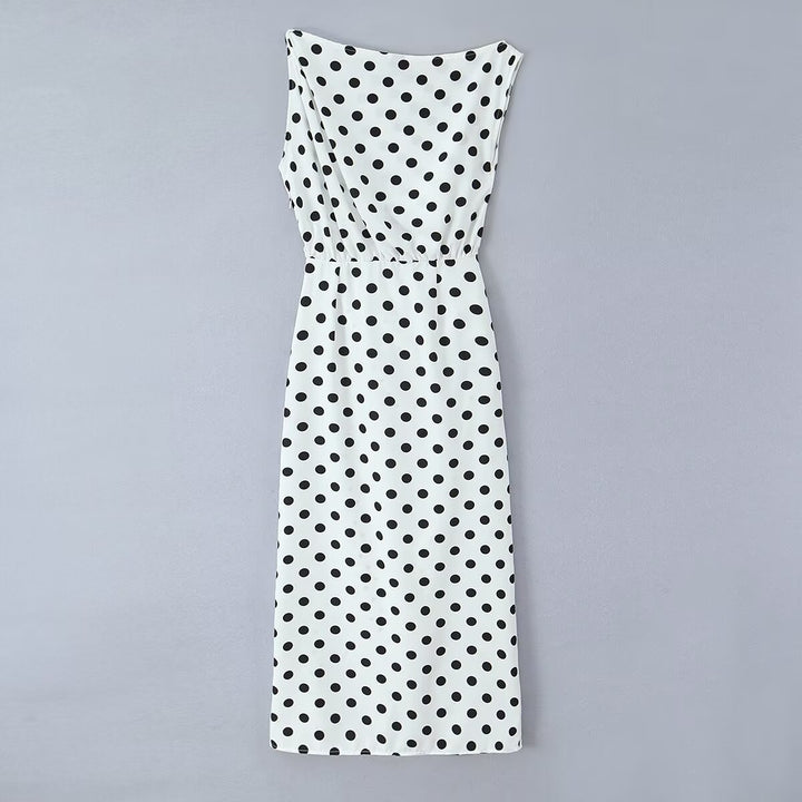 Damen Maxikleid mit trendigem Polka-Dot-Muster Drune
