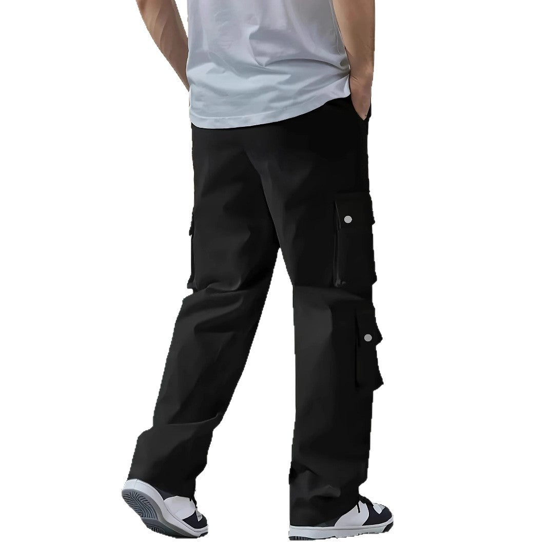 Herren Locker geschnittene Cargo-Jogginghose mit Tunnelzug & Mehrfachtaschen Drune