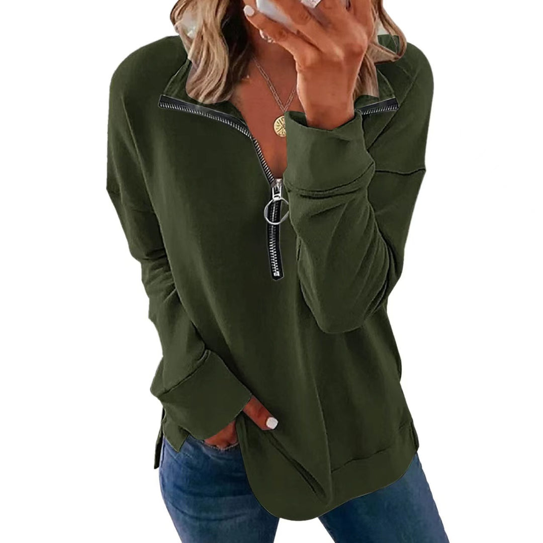 Damen Freizeitpullover mit stylischem Reißverschluss Drune