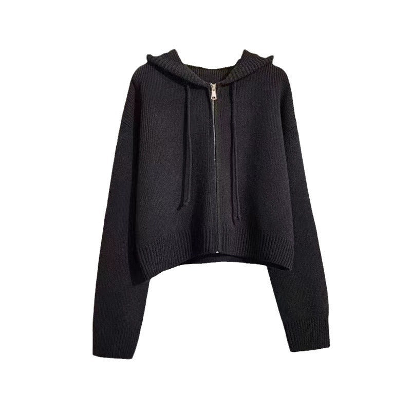 Damen Kapuzenpullover mit Reißverschluss und lässigem Schnitt Drune