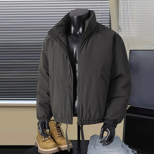Herren Thermo‑isolierte Kurzblouson‑Jacke mit Stehkragen und Tunnelzugbund Drune